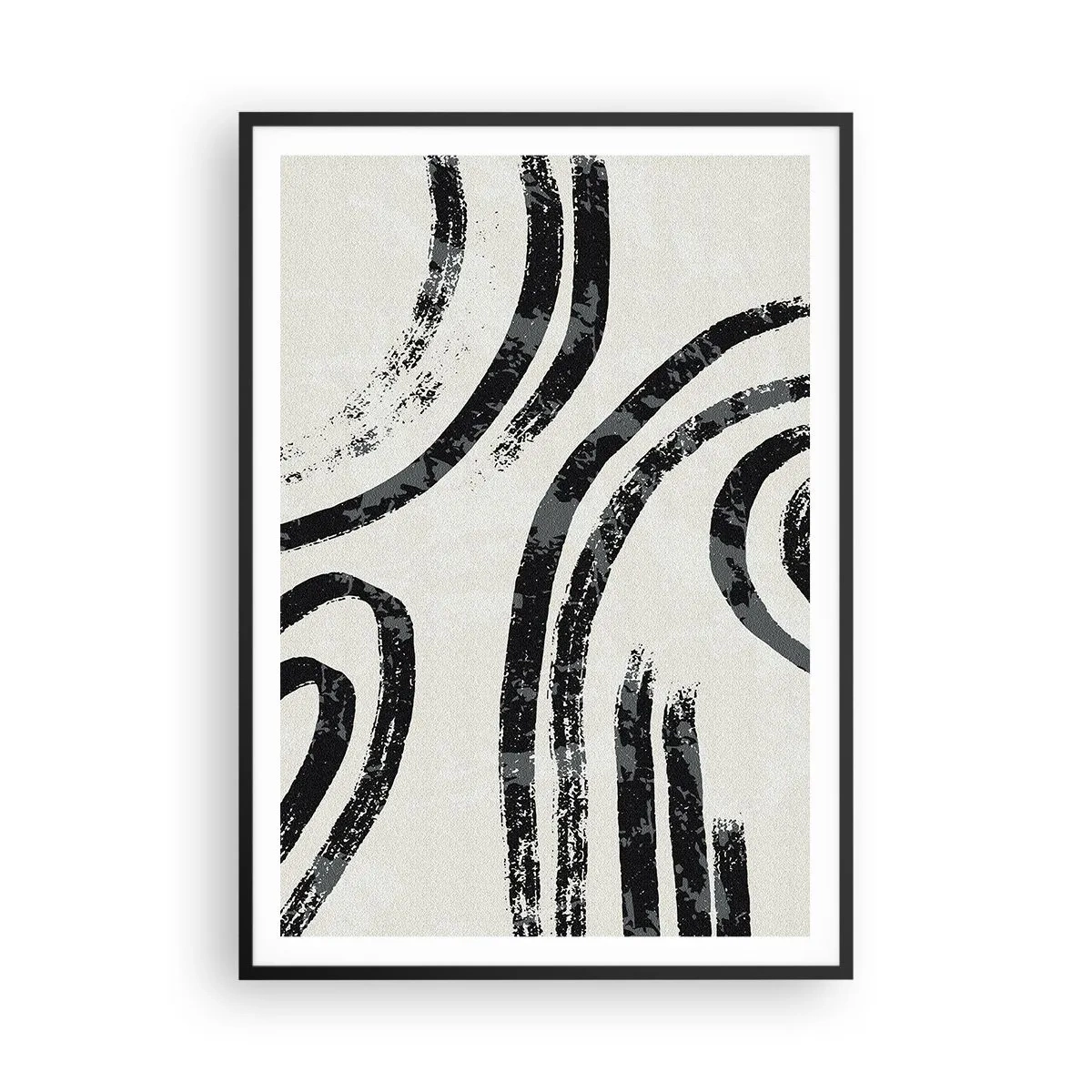 Poster in een zwarte lijst - Half gestopt - 70x100 cm