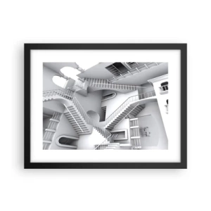 Poster in een zwarte lijst - De paradoxen van de ruimte - 40x30 cm