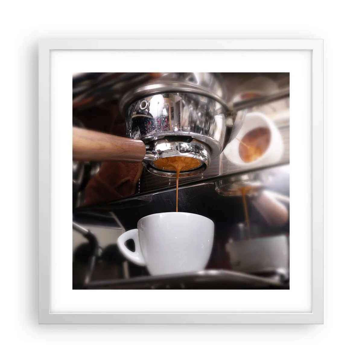 Poster in een witte lijst - Goede tijd van de dag - 40x40 cm