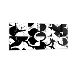 Schilderen op glas - Wit is wit en zwart is zwart - 100x40 cm