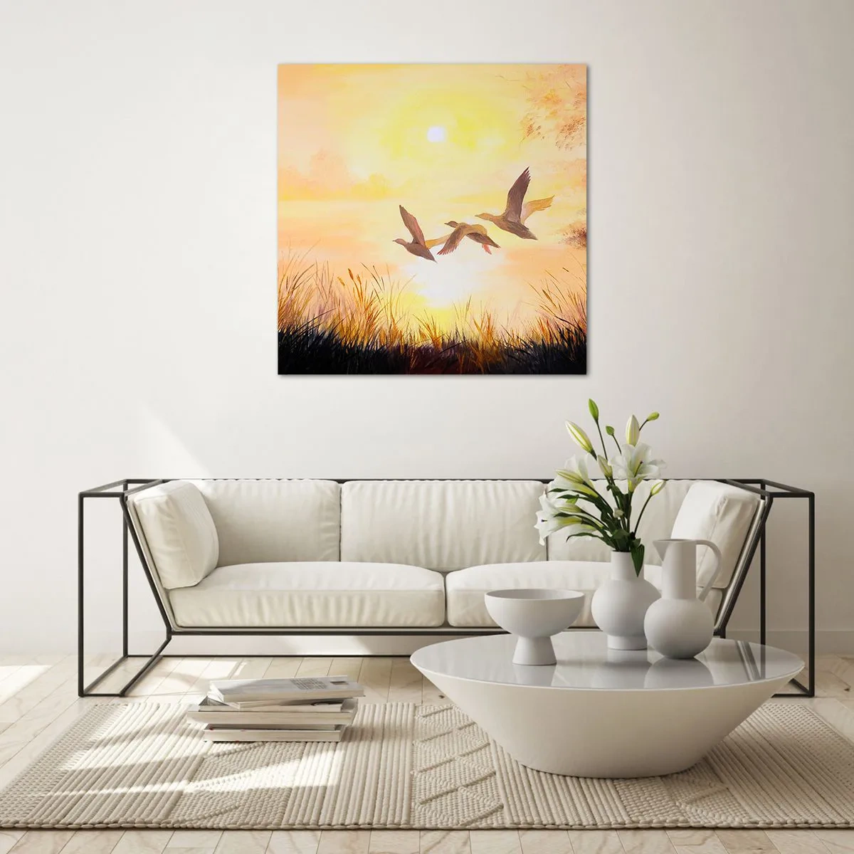 Schilderen op glas - Het begin van een lange reis - 40x40 cm