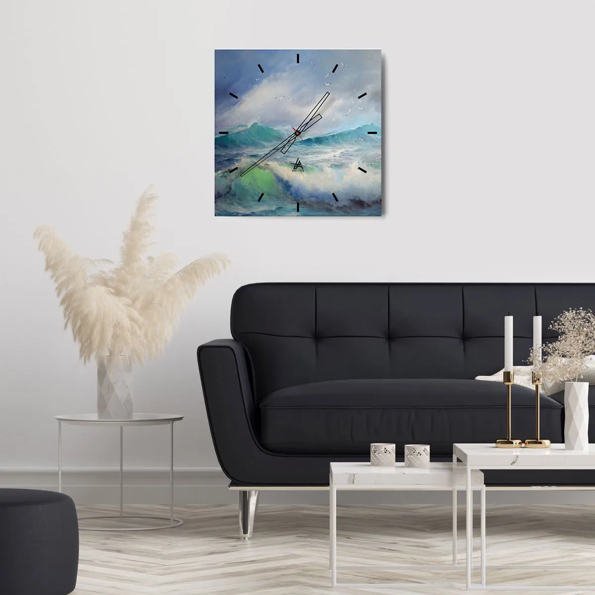 Wandklok - Klok - 'De wervelwind huilde van triomf...' - 30x30 cm