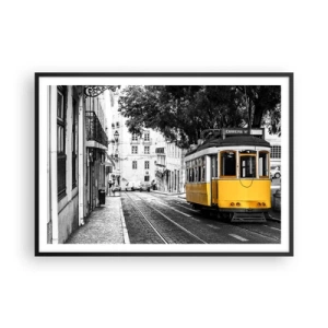 Poster in een zwarte lijst - En op de achtergrond fado - 100x70 cm