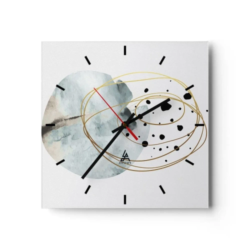 Wandklok - Klok - Omarmd door de ruimte - 30x30 cm