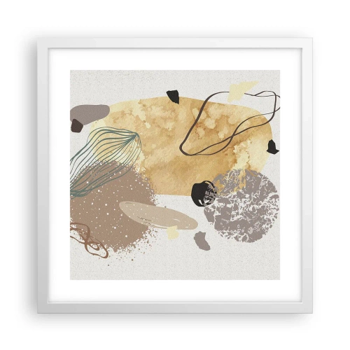 Poster in een witte lijst - Toegepaste plumcologie - 40x40 cm