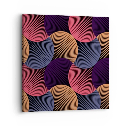 Schilderen op canvas - In een cirkelvormig ritme - 30x30 cm