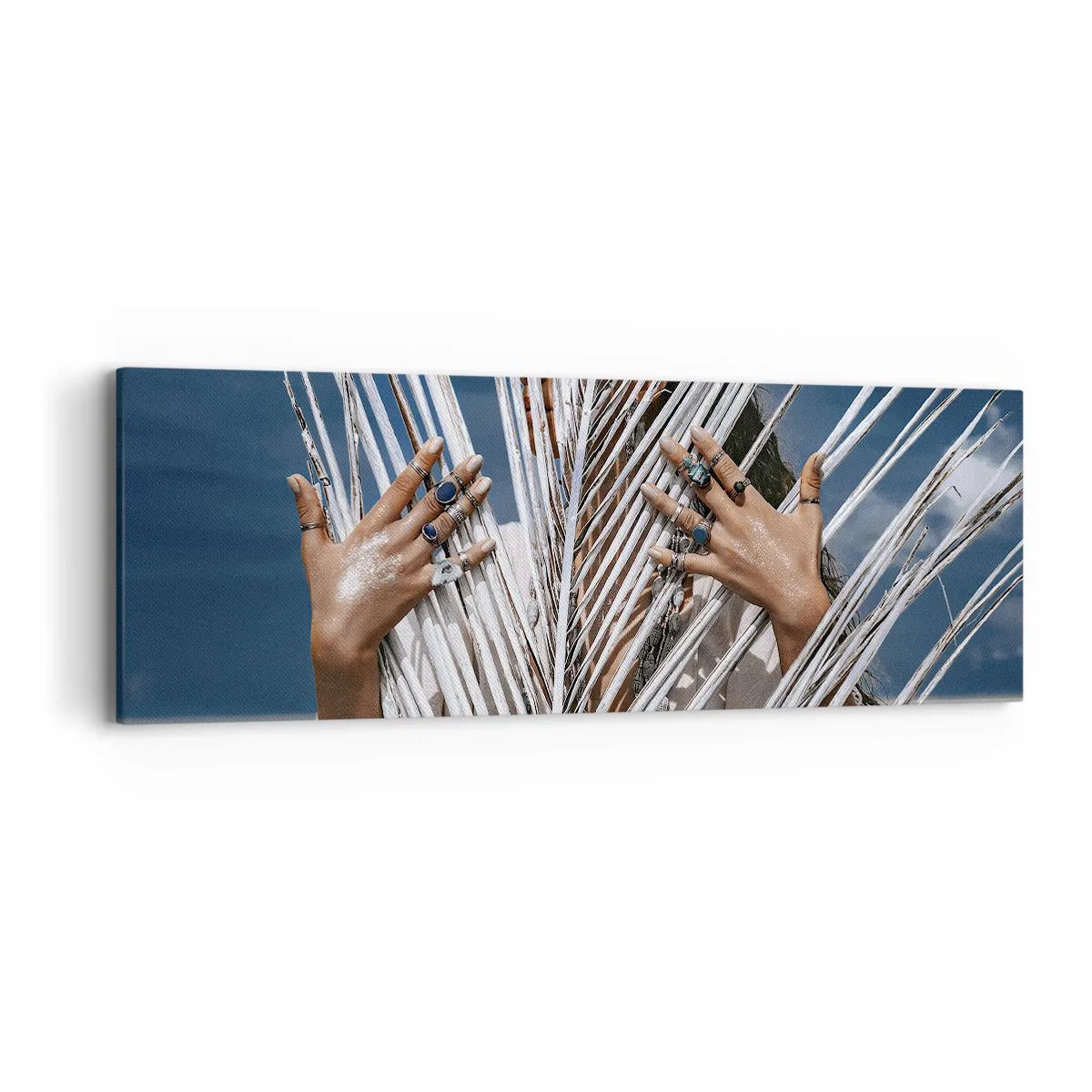 Schilderen op canvas - Het meisje van de sjamaan? - 90x30 cm