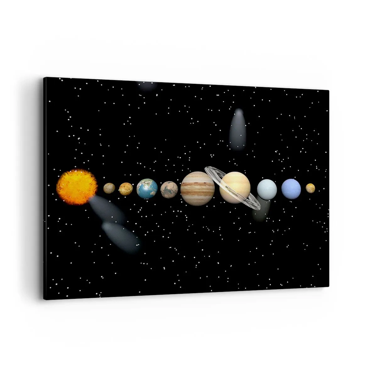 Schilderen op canvas - En de planeten razen, razen...  - 120x80 cm