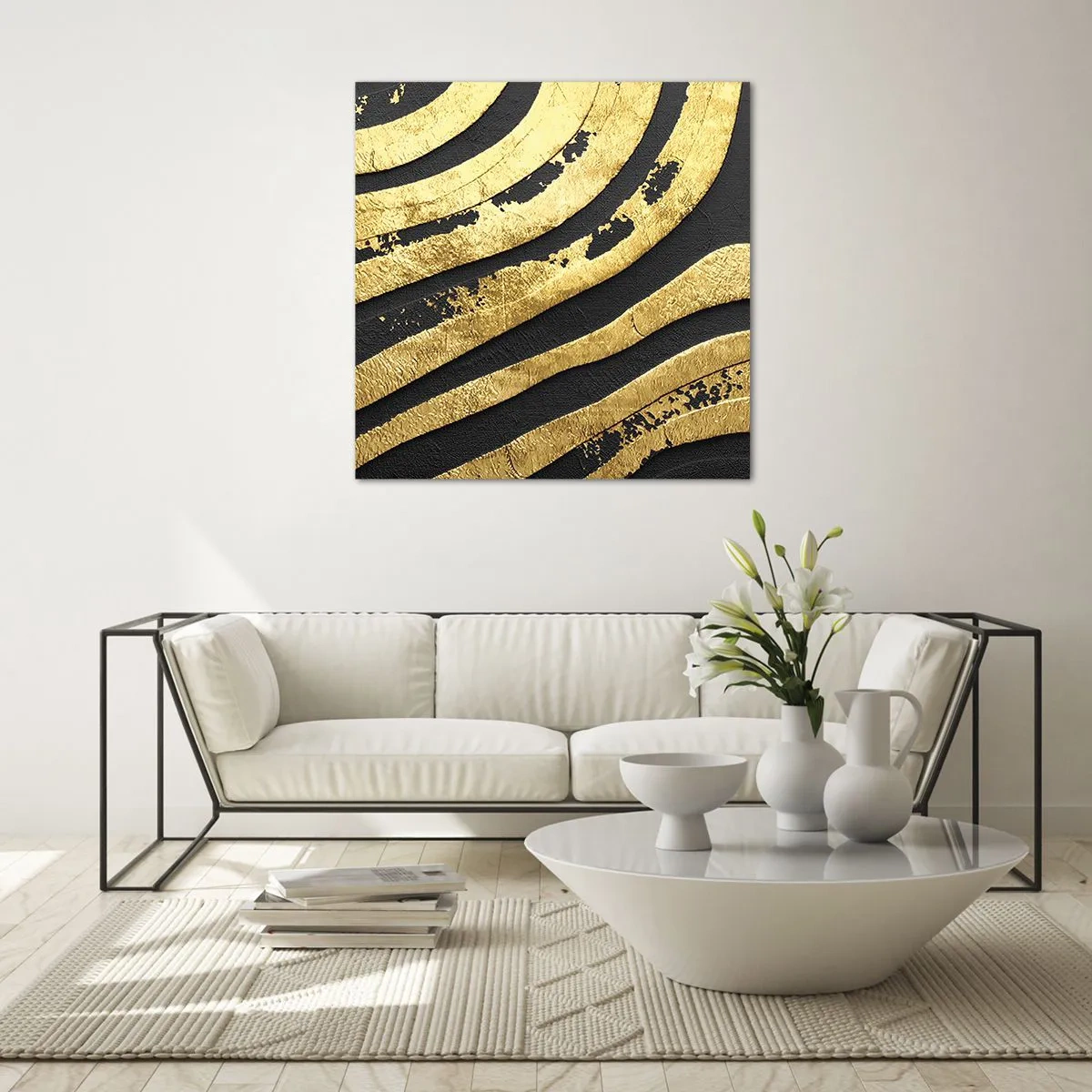 Schilderen op glas - Alles vloeit - 70x70 cm