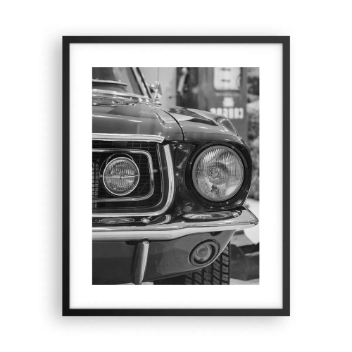 Poster in een zwarte lijst - Hard rijden - 40x50 cm