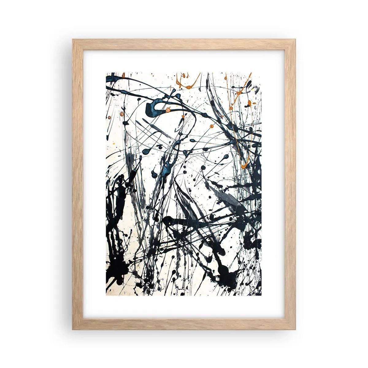 Een poster in een licht eiken lijst - Expressionistische abstractie - 30x40 cm