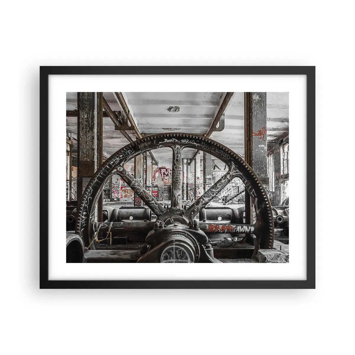 Poster in een zwarte lijst - Het geheime leven van de fabriek - 50x40 cm