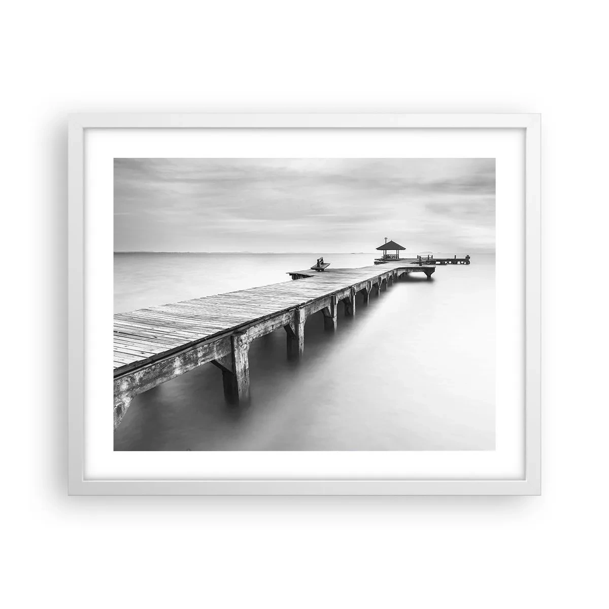 Poster in een witte lijst - In de verte - 50x40 cm