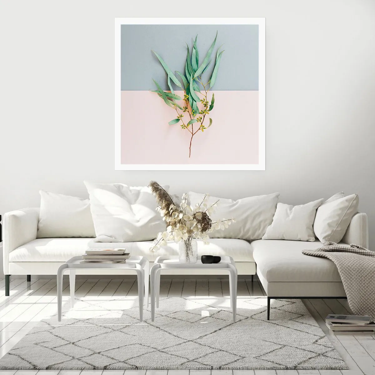 Poster - Subtiliteit in pastelkleuren - 50x50 cm