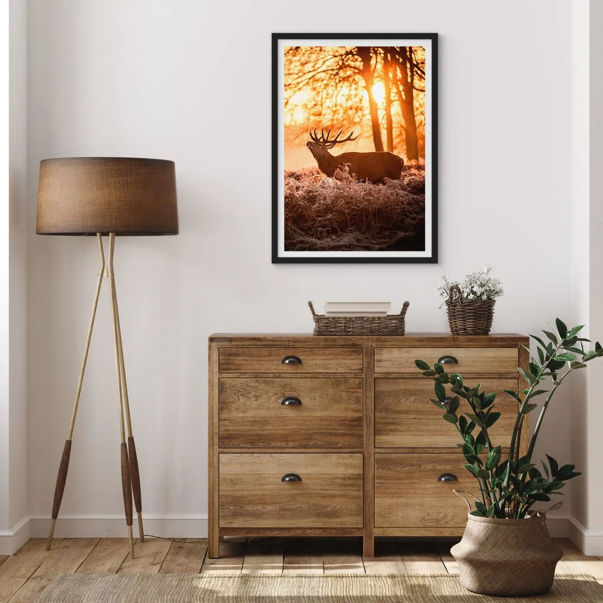 Poster in een zwarte lijst - De droom van een jager - 70x100 cm