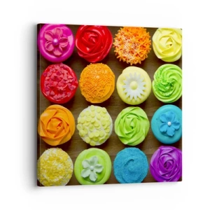 Schilderen op canvas - Elk anders - allemaal lekker  - 30x30 cm