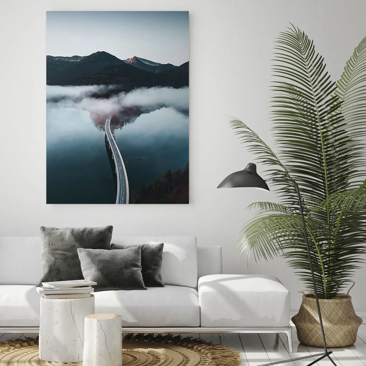 Schilderen op glas - Over water zo glad als een spiegel - 50x70 cm
