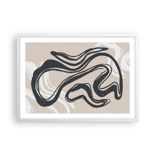 Poster in een witte lijst - Expressie vermenigvuldigd - 70x50 cm