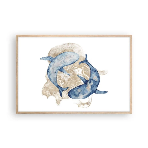 Een poster in een licht eiken lijst - Vriendschap of liefde? - 91x61 cm