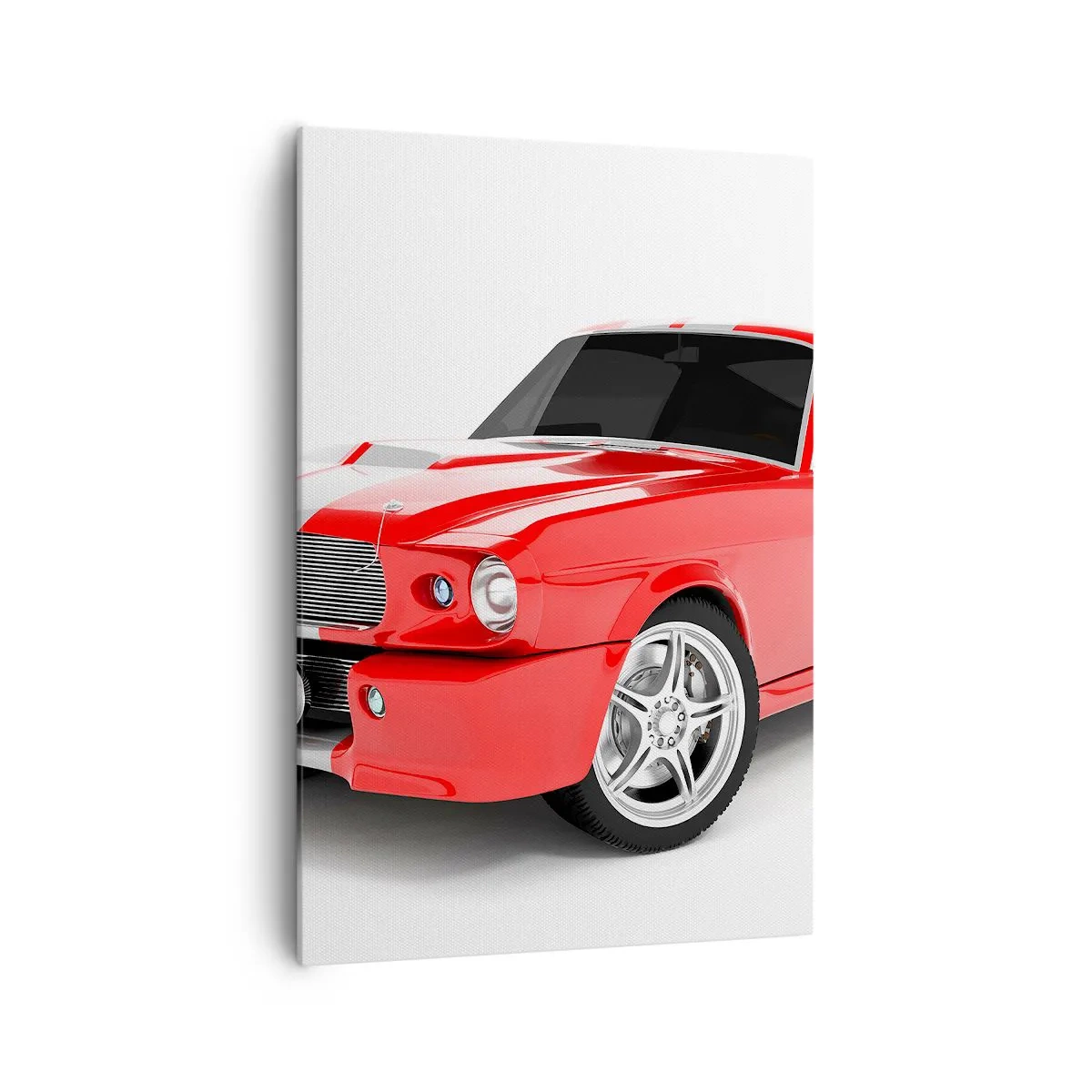 Schilderen op canvas - Een Mustang zo snel als de wind - 70x100 cm