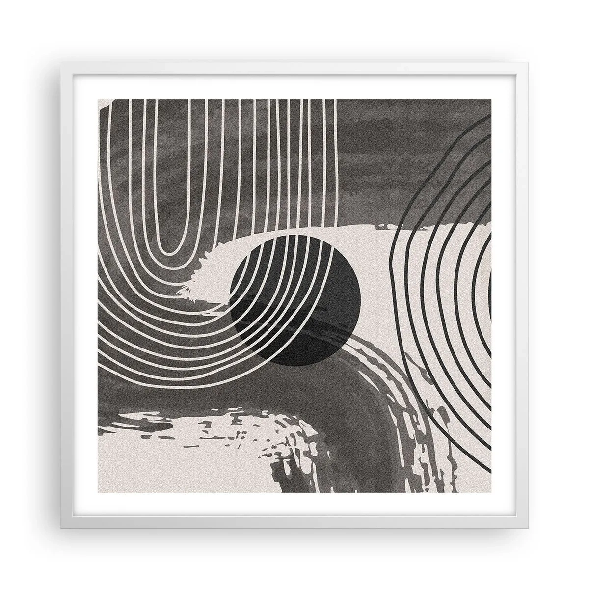 Poster in een witte lijst - Het ovaal wint - 60x60 cm