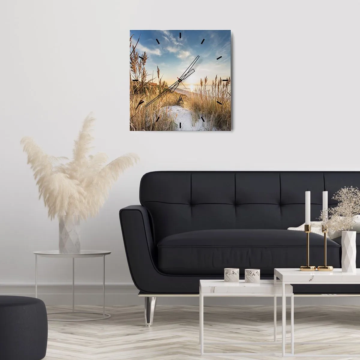 Wandklok - Klok - Noord strand - 40x40 cm