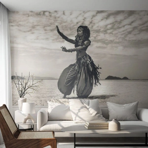 Fotobehang Premium Sand - De dans van de zuidelijke eilanden - Danser, Indië, Oriënteren - 350x256 cm