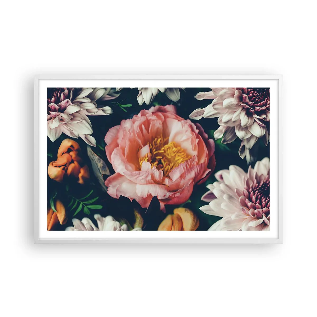 Poster in een witte lijst - Met barokke pracht - 91x61 cm