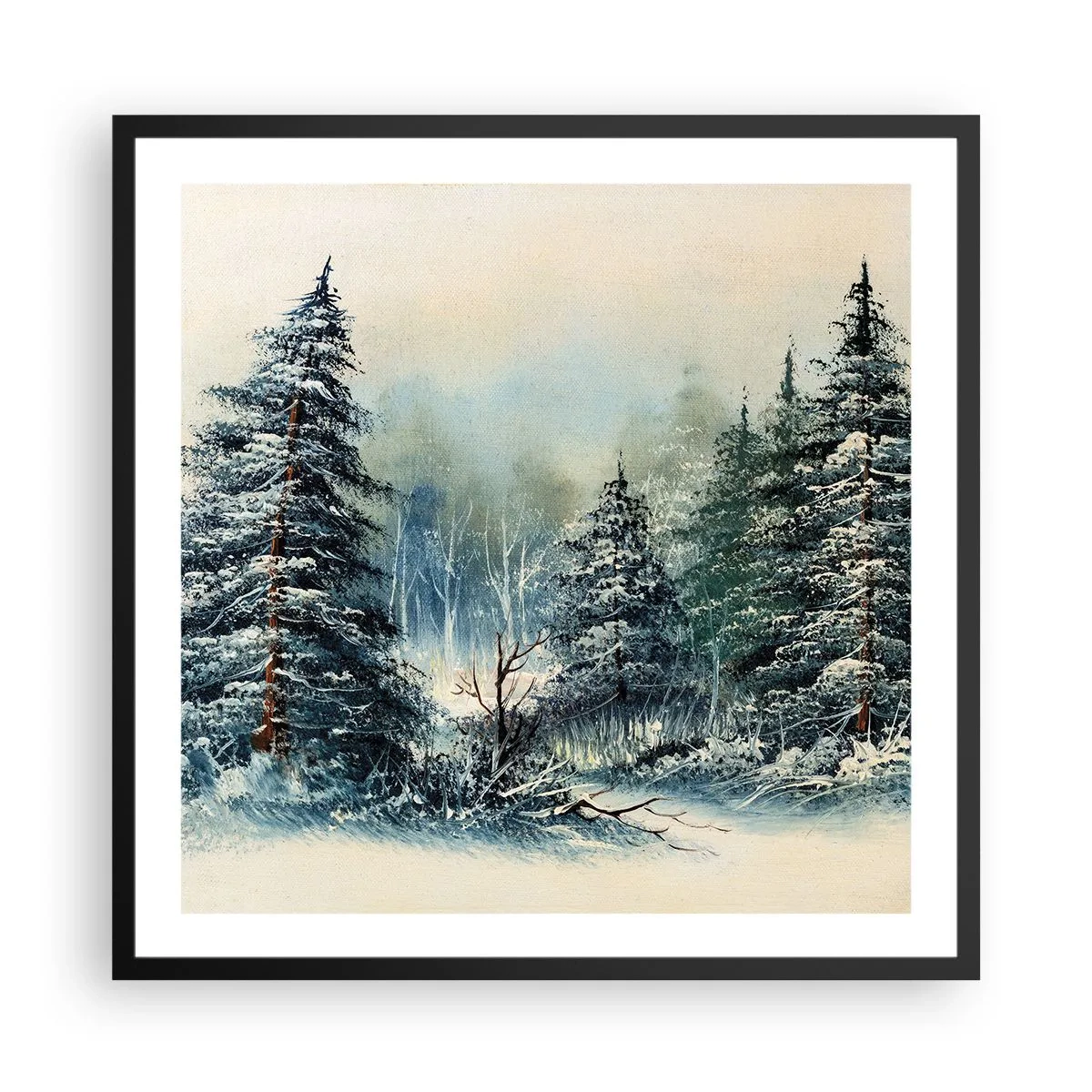 Poster in een zwarte lijst - Klaar voor kerst - 60x60 cm