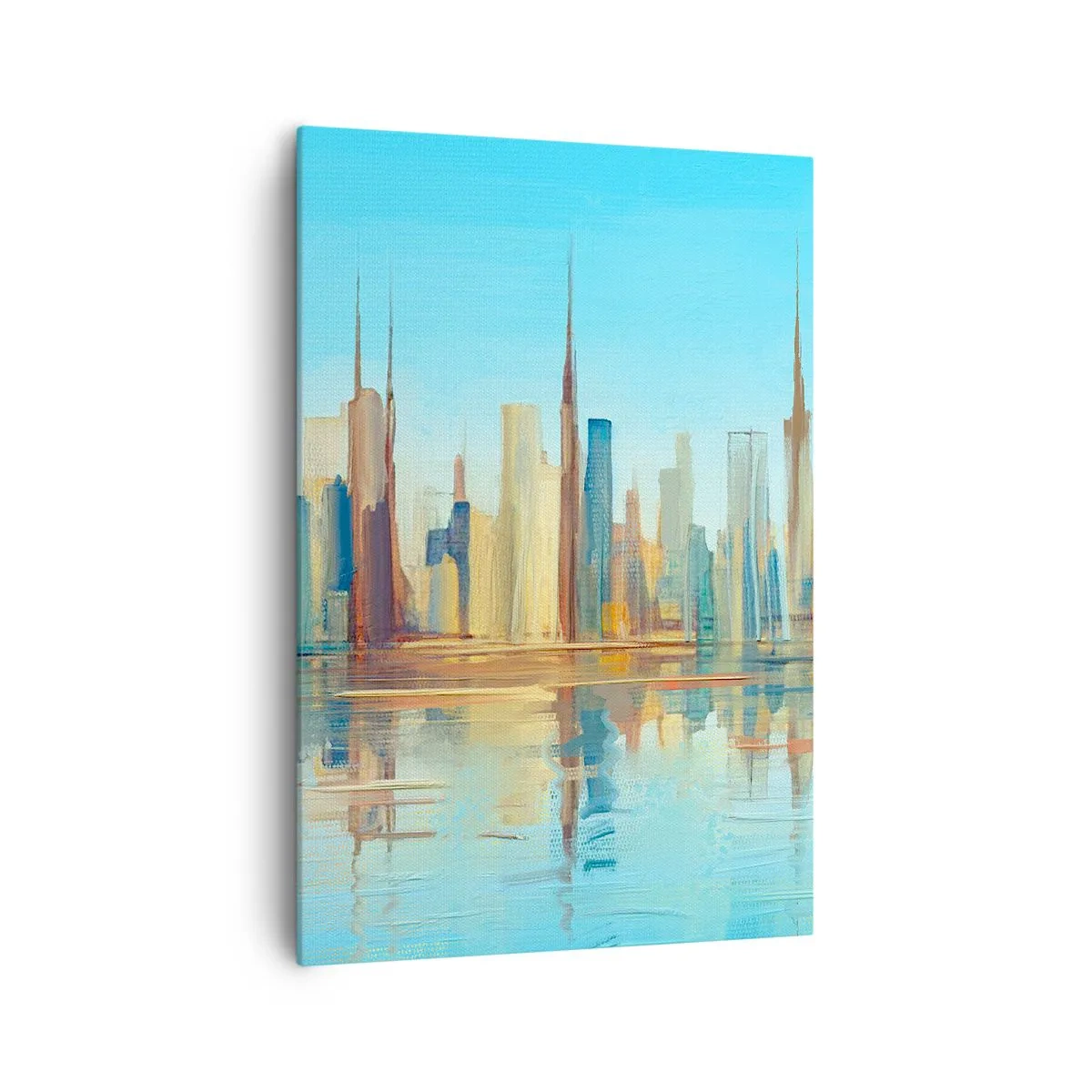 Schilderen op canvas - Een zonnige metropool - 70x100 cm