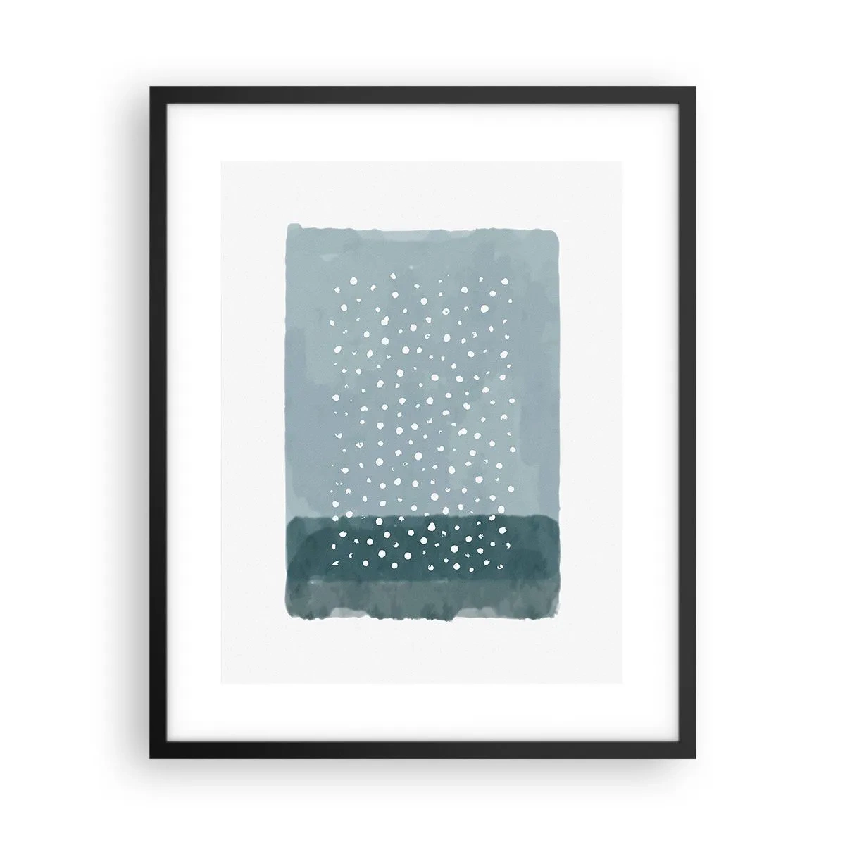 Poster in een zwarte lijst - Gegroeid op blauw - 40x50 cm