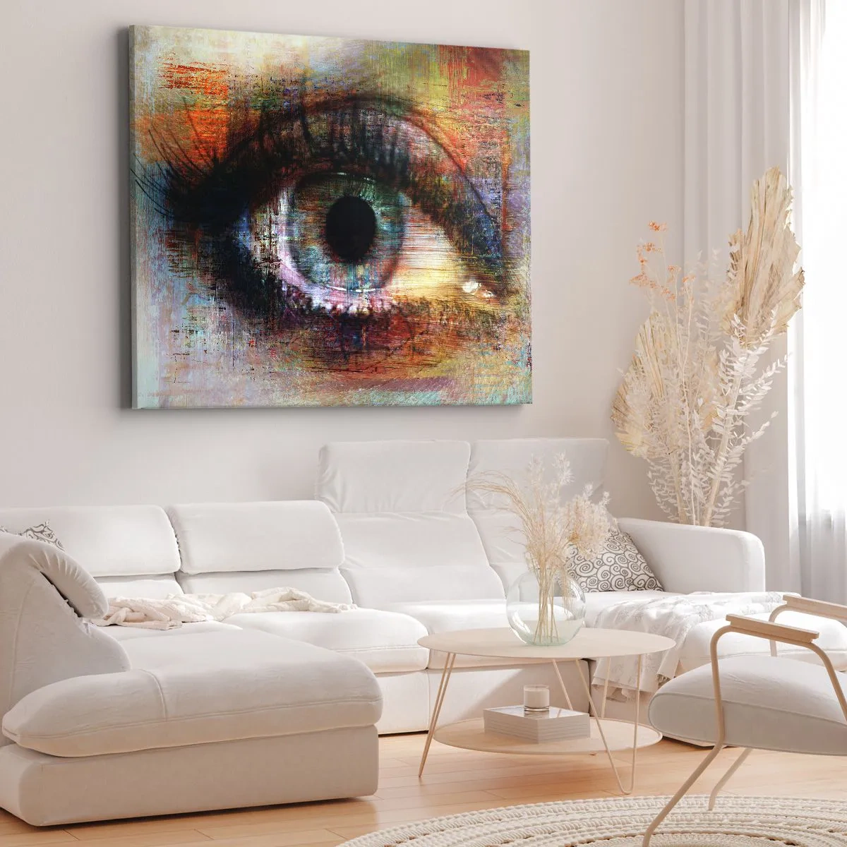 Schilderen op canvas - Je kunt in de ziel kijken - 120x80 cm