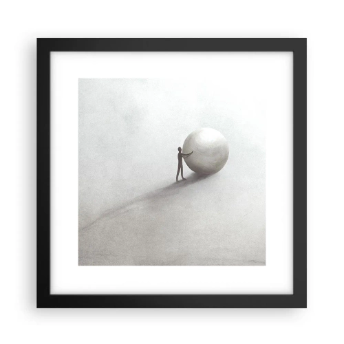 Poster in een zwarte lijst - Het spel van het leven - 30x30 cm