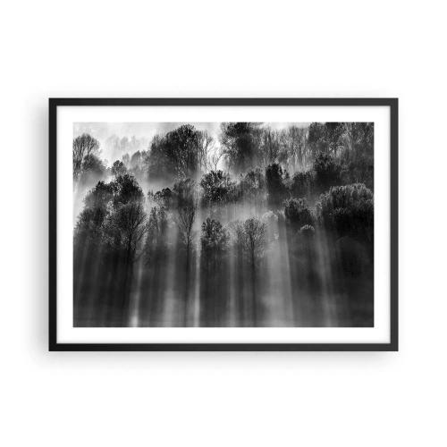 Poster in een zwarte lijst - In stromen van licht - 70x50 cm