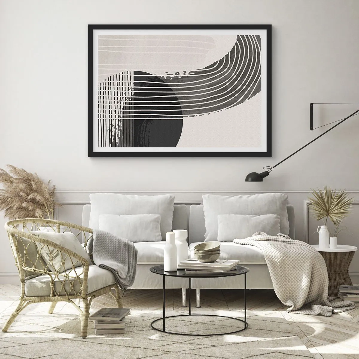 Poster in een zwarte lijst - Daar en terug - 70x50 cm