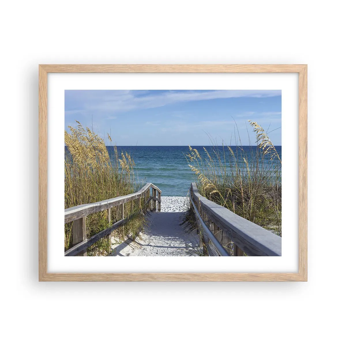 Een poster in een licht eiken lijst - In de zon, in de wind - 50x40 cm