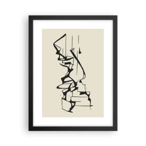 Poster in een zwarte lijst - Misschien een landschap - 30x40 cm