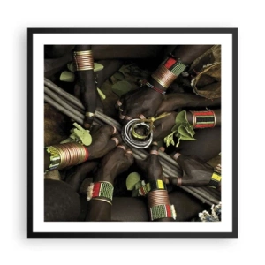 Poster in een zwarte lijst - Wij zijn samen - 60x60 cm