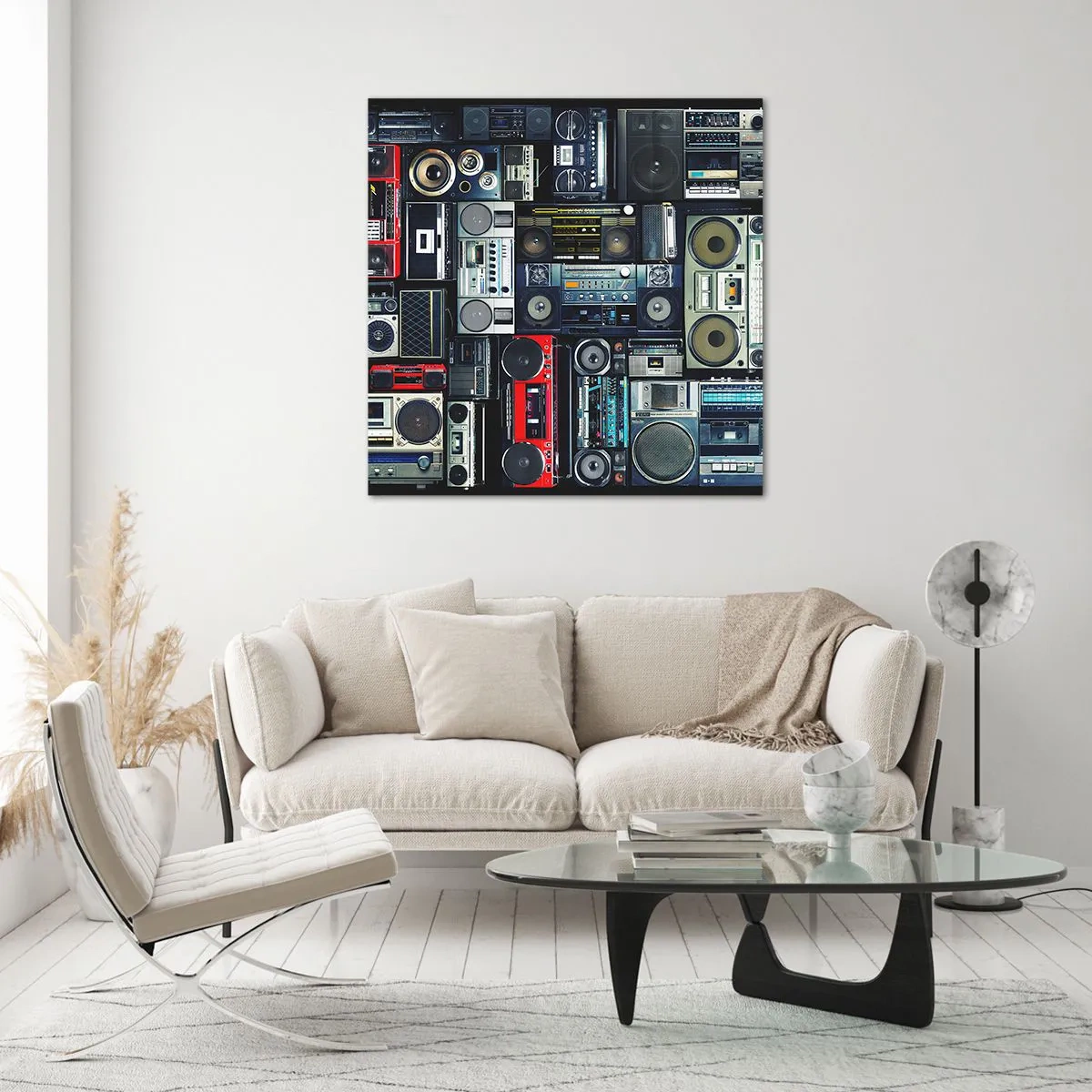 Schilderen op glas - Verlangen naar de jaren 80 - 50x50 cm