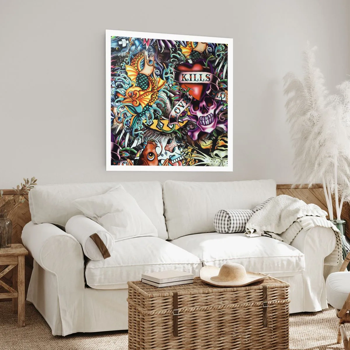 Poster - De droom van de tatoeëerder - 60x60 cm