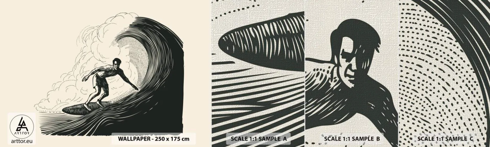 Fotobehang Monster Premium Canvas - Koning van de golf - Golf, Surfen, Sport - 100x30 cm