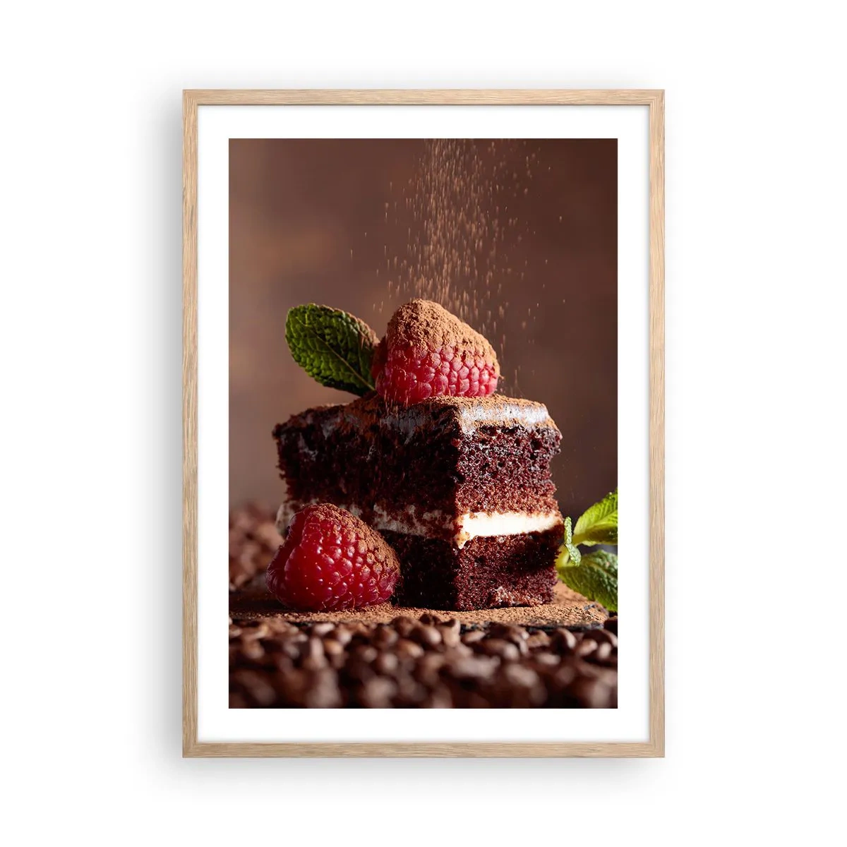 Een poster in een licht eiken lijst - Het leven is zoet - 50x70 cm