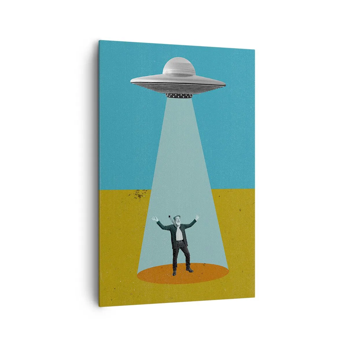 Schilderen op canvas - Een nauwe ontmoeting - 80x120 cm