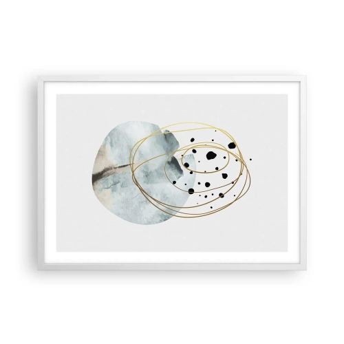 Poster in een witte lijst - Omarmd door de ruimte - 70x50 cm