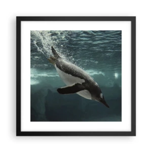 Poster in een zwarte lijst - Welkom in mijn wereld - 40x40 cm