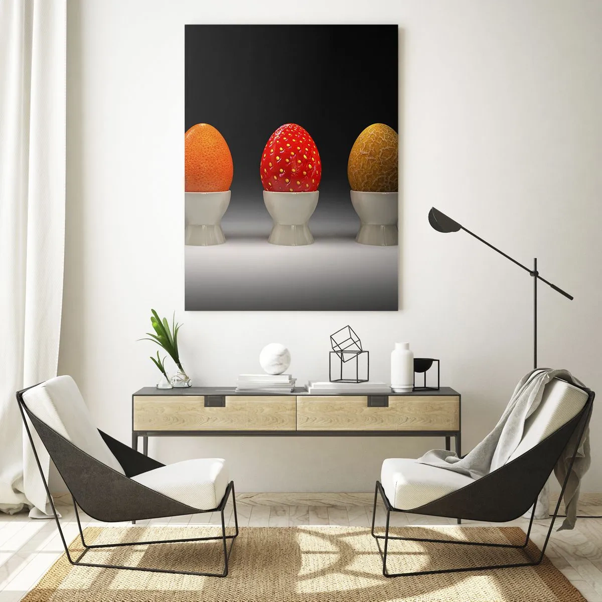 Schilderen op glas - Fruit ontbijt - 50x70 cm