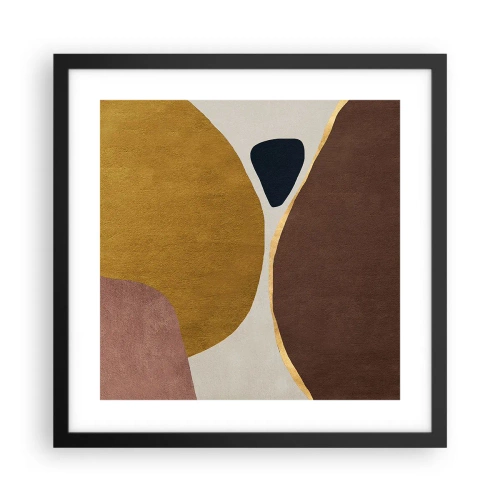 Poster in een zwarte lijst - Abstractie – een plek in de ruimte - 40x40 cm