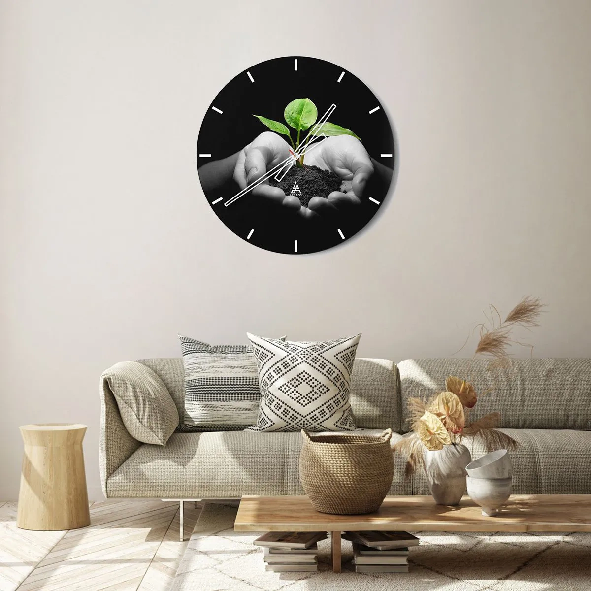 Wandklok - Klok - Ik hou van de natuur, ik bescherm haar - 30x30 cm