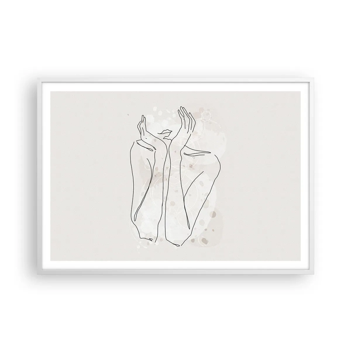 Poster in een witte lijst - Een dromerig moment - 100x70 cm