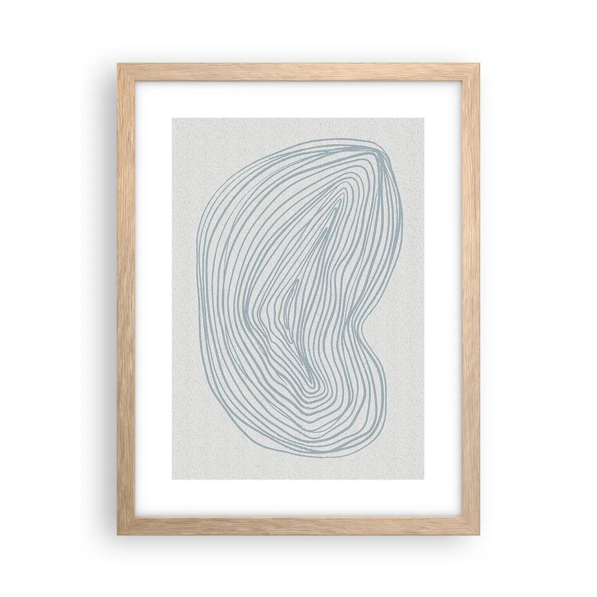 Een poster in een licht eiken lijst - De glimlach van één druppel - 30x40 cm